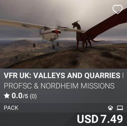VFR UK: Valleys and Quarries in Wales by ProfSC & Nordheim Missions. USD 7.49