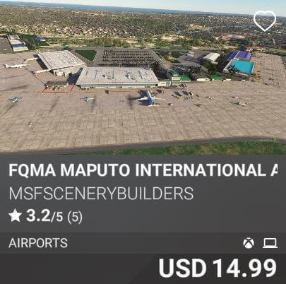 FQMA Maputo International Airport by MSFScenerybuilders. USD 14.99