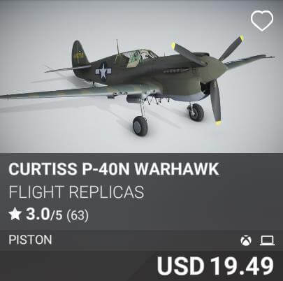 Curtiss P-40N Warhawk by Flight Replicas. USD 19.49