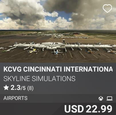 KCVG Cincinnati International Airport by SKYLINE SIMULATIONS. USD 22.99