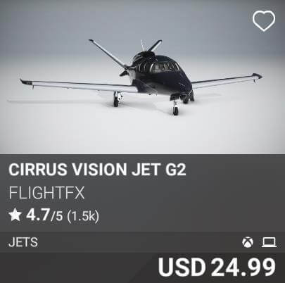 Cirrus Vision Jet G2 by FLIGHTFX. USD 24.99
