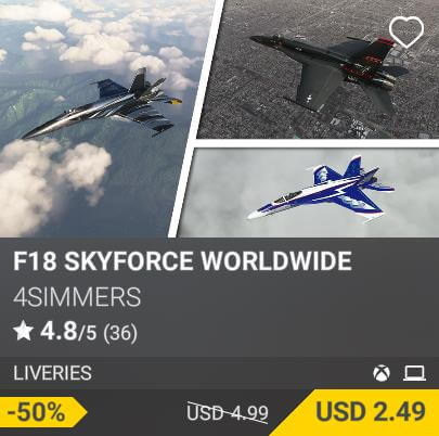 F18 Skyforce Worldwide by 4simmers. USD 4.99 (on sale for 2.49)