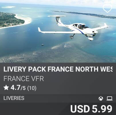 Livery Pack FRANCE North West by France VFR. USD 5.99