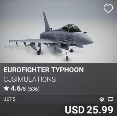 Eurofighter Typhoon by CJSimulations. USD 25.99
