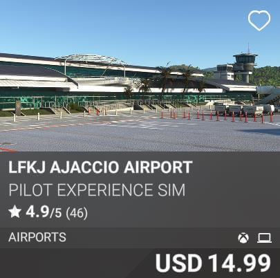 LFKJ Ajaccio Airport by Pilot Experience Sim. USD 14.99