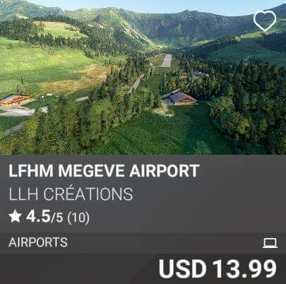 LFHM Megeve Airport by LLH Créations. USD 13.99