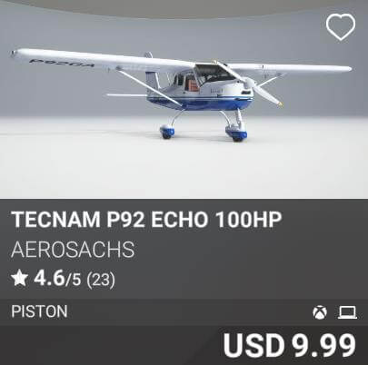 Tecnam P92 Echo 100HP by AeroSachs. USD 9.99