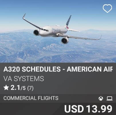 A320 Schedules - American Airlines - Vol 1 by VA SYSTEMS. USD 13.99