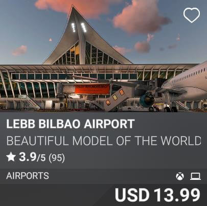 LEBB Bilbao Airport by BEAUTIFUL MODEL of the WORLD. USD 13.99