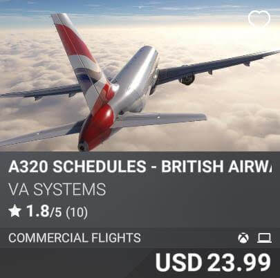 A320 Schedules - British Airways - Vol 1 by VA SYSTEMS. USD 23.99