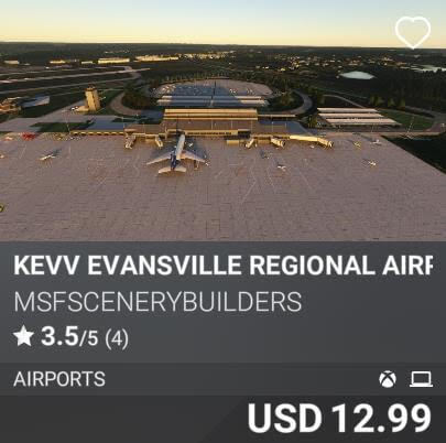 KEVV Evansville Regional Airport by MSFScenerybuilders. USD 12.99