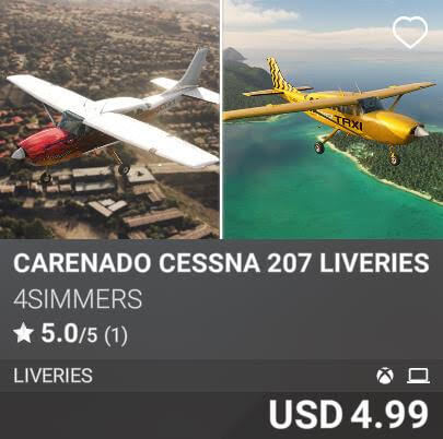 Carenado Cessna 207 Liveries by 4Simmers. USD 4.99