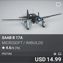SAAB B 17A by Microsoft / iniBuilds. USD 14.99