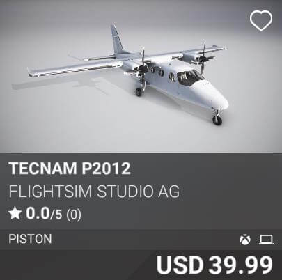 Tecnam P2012 by FlightSim Studio AG. USD 39.99