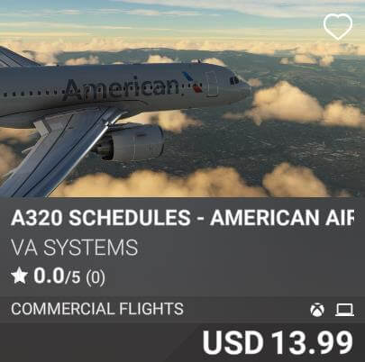 A320 Schedules - American Airlines - Vol 3 by VA SYSTEMS. USD 13.99