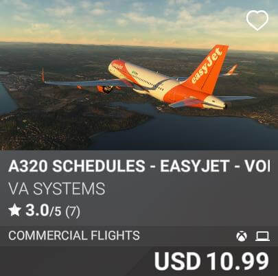 A320 Schedules - EasyJet - Vol 2 by VA SYSTEMS. USD 10.99