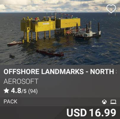 Offshore Landmarks - North Sea by Aerosoft. USD 16.99