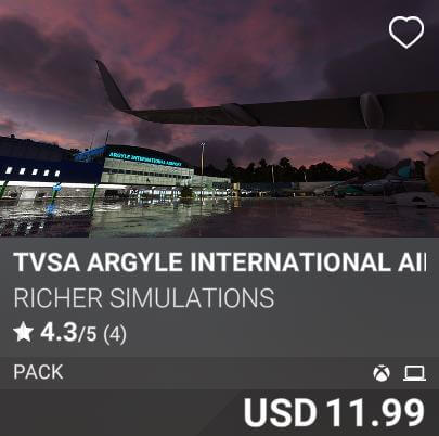 TVSA Argyle International Airport by Richer Simulations. USD 11.99