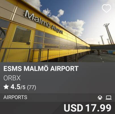 ESMS Malmö Airport by Orbx. USD 17.99