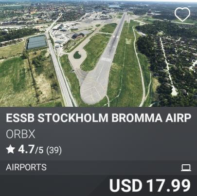 ESSB Stockholm Bromma Airport by Orbx. USD 17.99