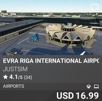 EVRA Riga International Airport by JustSim. USD 16.99