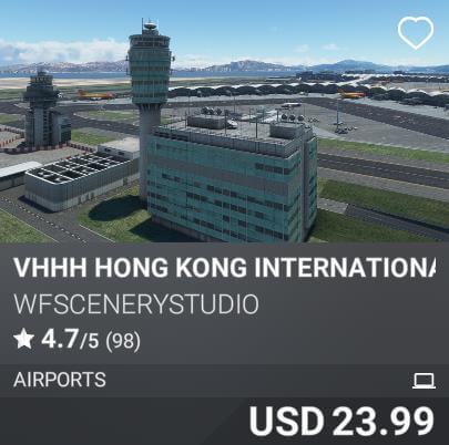 VHHH Hong Kong International Airport by WFSceneryStudio. USD 23.99