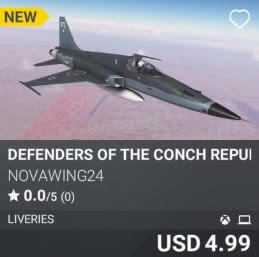 Defenders Of The Conch Republic F-5E Livery Pack by Novawing24. USD 4.99