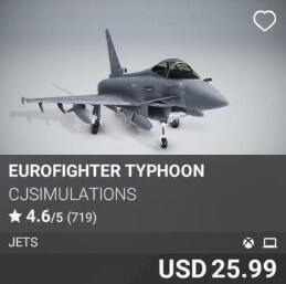 Eurofighter Typhoon by CJSimulations USD 25.99