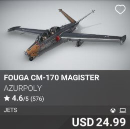 FOUGA CM-170 Magister by Azurpoly USD 24.99