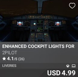 Enhanced Cockpit lights 2pilot USD 4.99