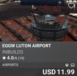 EGGW Lutonn Airport by Inibuilds USD 11.99