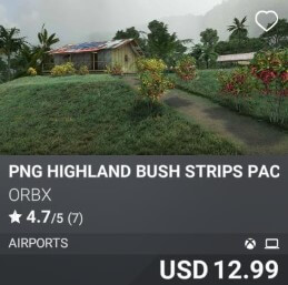 PNG Highland Bush Strips Pack by Orbx USD 12.99