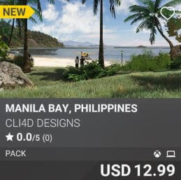 Manila Bay, Philippines by CLI4D DESIGNS. USD 12.99