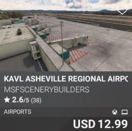 KAVL Asheville Regional Airport by msfscenerybuilders. USD 12.99