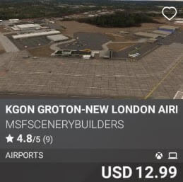 KGON Groton-New London Airport by msfscenerybuilders. USD 12.99