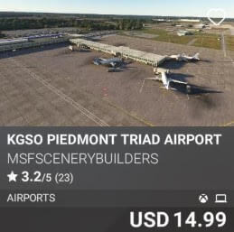 KGSO Piedmont Triad Airport by msfscenerybuilders. USD 14.99
