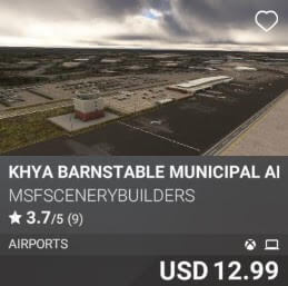 KHYA Barnstable Municipal Airport by msfscenerybuilders. USD 12.99