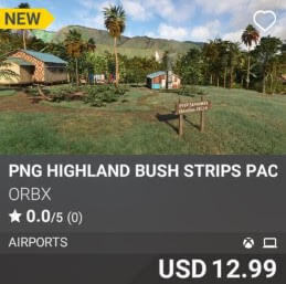 PNG Highland Bush Strips Pack 2 by Orbx. USD 12.99