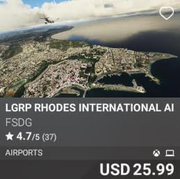 LGRP Rhodes International Airport by FSDG. USD 25.99
