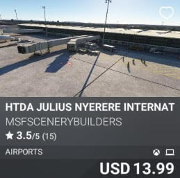 HTDA Julius Nyerere International Airport by msfscenerybuilders. USD 13.99
