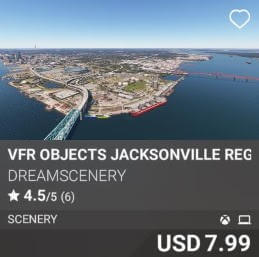 VFR Objects Jacksonville Region by Dreamscenery. USD 7.99