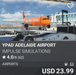 YPAD Adelaide Airport by Impulse Simulations. USD 23.99