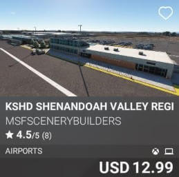 KSHD Shenandoah Valley Regional Airport by msfscenerybuilders. USD 12.99