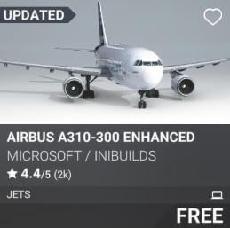 Airbus A310-300 Enhanced by Microsoft/iniBuilds. Free