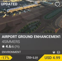 Airport Ground Enhancement Pack by 4Simmers. USD 5.99 (on sale for 4.99)