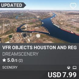 VFR Objects Houston and Region by DreamScenery. USD 7.99