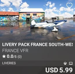 Livery Pack FRANCE South-West by France VFR. USD 5.99