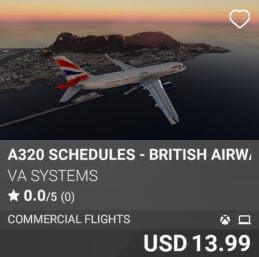 A320 Schedules - British Airways - Vol 5 by VA SYSTEMS. USD 13.99