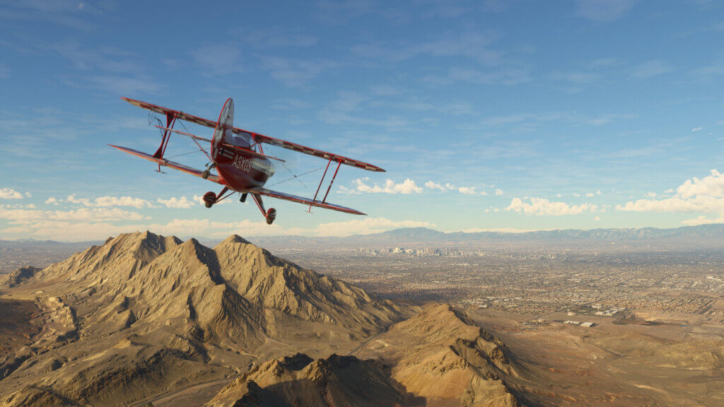 Flight over the Mojave Desert