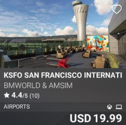 KSFO San Francisco International Airport by BMWorld & AmSim. USD 19.99